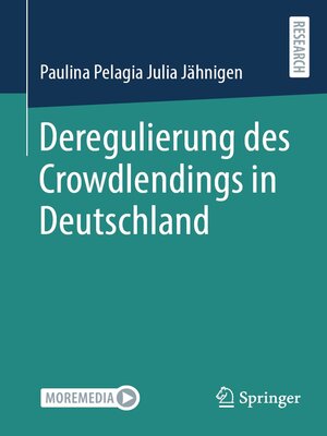 cover image of Deregulierung des Crowdlendings in Deutschland